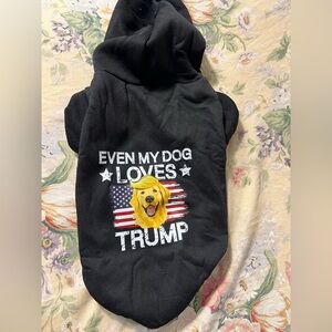 Black Dog Hoodie with Graphic Design